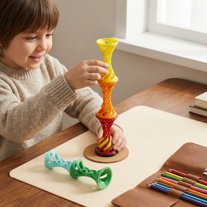 3D Spiral Fidget Toy – Rotationsbart Antistress Skrivbordsspel