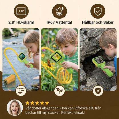 Barnens Utforskarkamera – Undervattens- och Naturutforskningsleksak med Ljus och Skärm