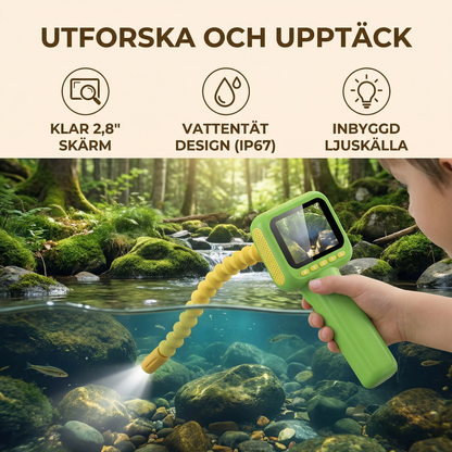 Barnens Utforskarkamera – Undervattens- och Naturutforskningsleksak med Ljus och Skärm