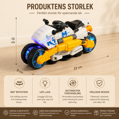 Förvandlingsbar Stuntmotorcykel Leksak För Barn Med 360 Graders Rotationsfunktion