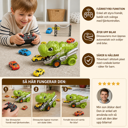 Fjärrstyrd Dino Lastbil Som Sväljer Bilar