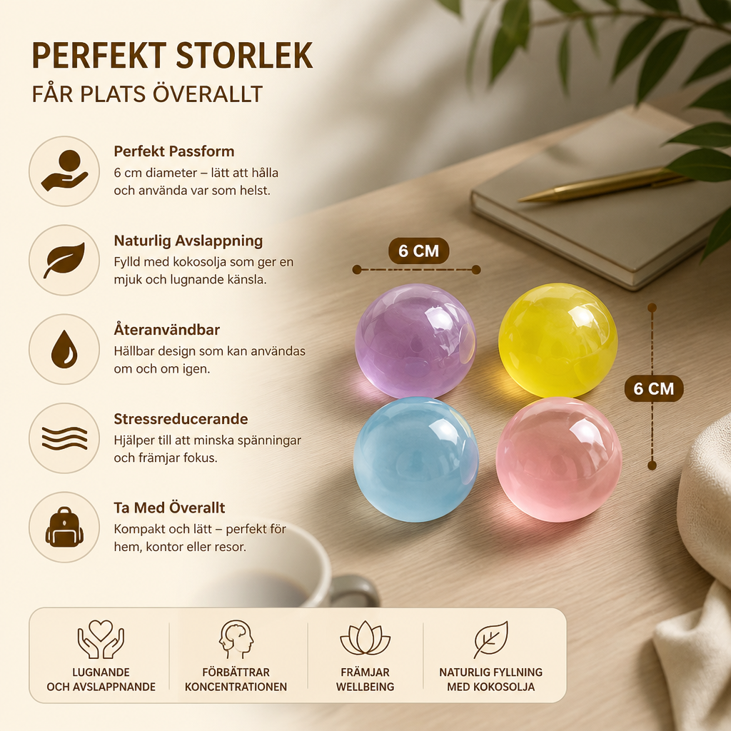 Stressboll med Kokosolja för Avslappning