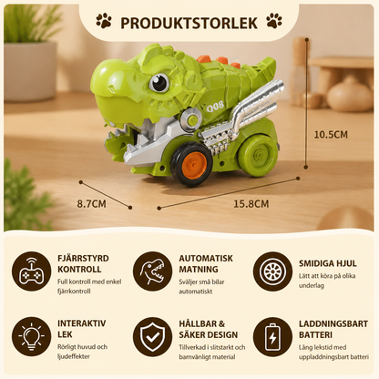 Fjärrstyrd Dino Lastbil Som Sväljer Bilar