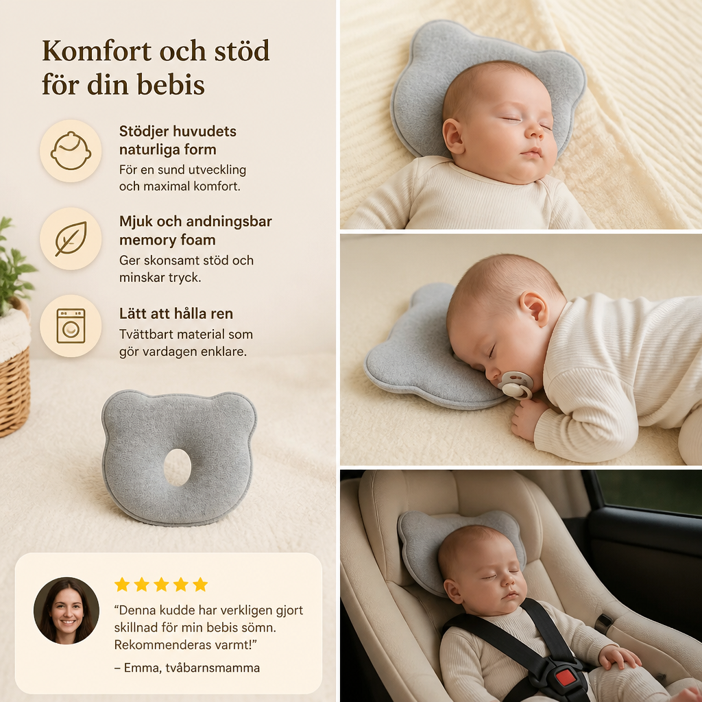 Memory Foam Komfortstödskudde För Bebis