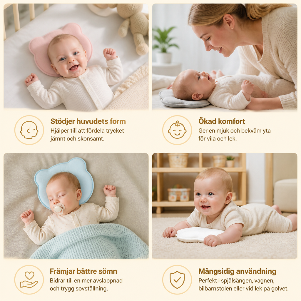 Memory Foam Komfortstödskudde För Bebis