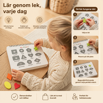Montessori Busy Book – Återanvändbar Aktivitetsbok För Förskoleinlärning