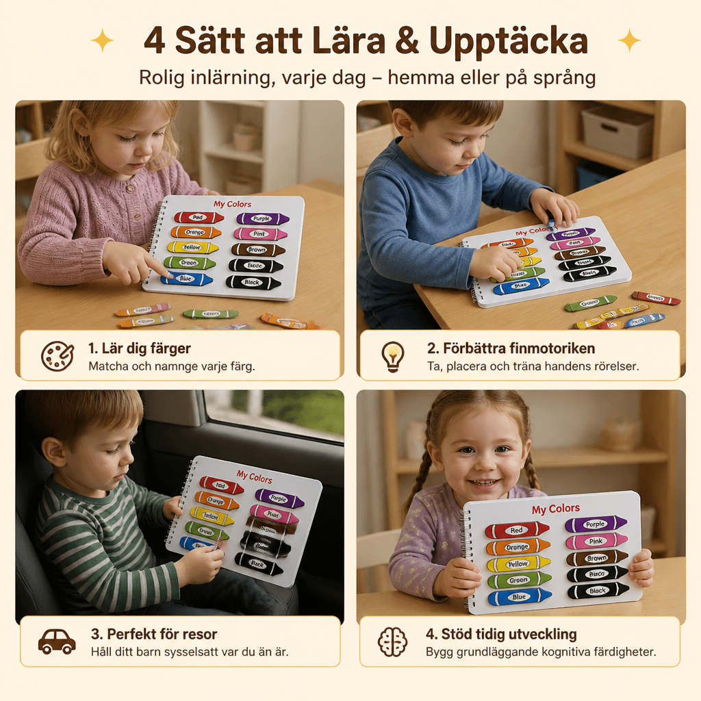 Montessori Busy Book – Återanvändbar Aktivitetsbok För Förskoleinlärning