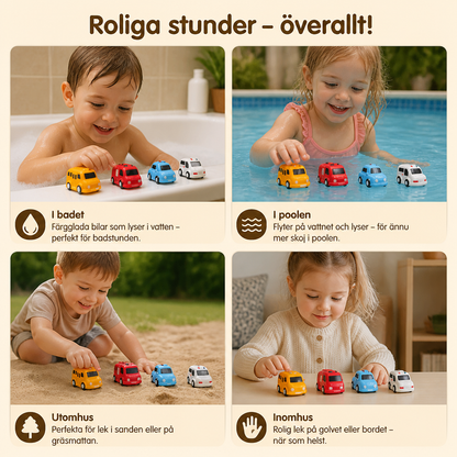 Lysande Badleksaksbilar – Vattenaktiverade Badleksaker För Bebisar