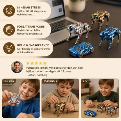 3-i-1 Mekanisk Robothund Fidget Spinner Leksak