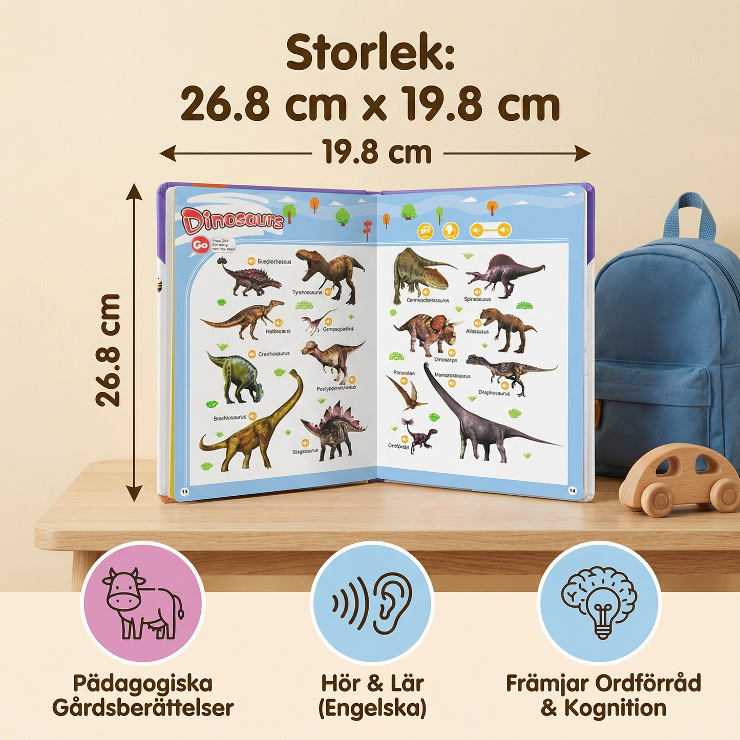 Talande engelska lärobok för barn