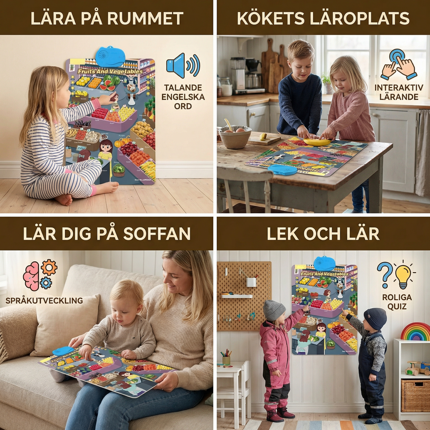 Talande engelsk lärotavla för barn