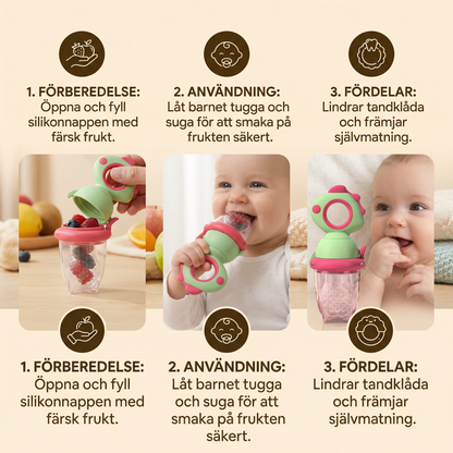 Silikonbitring i form av en babykyckling – Tandleksak i livsmedelsgodkänt silikon