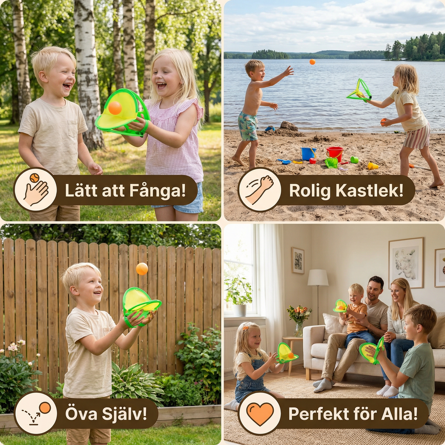 Roligt fånga-bollen-spel