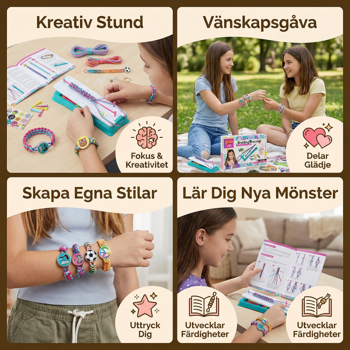 Kreativt flätset för armband