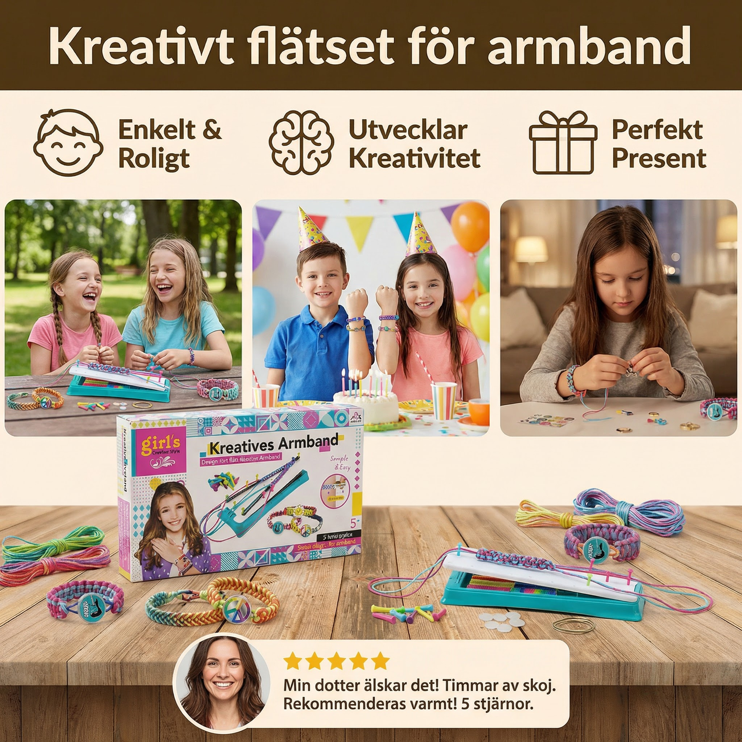 Kreativt flätset för armband