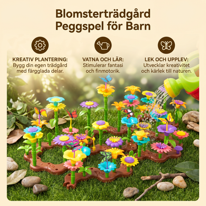 Blomsterträdgård Peggspel för Barn – Kreativ Planterings- och Lärleksak för Små Trädgårdsmästare