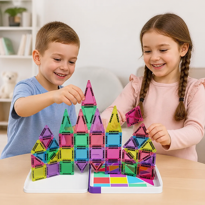 Kompakta Magnetiska Plattor – 40-Delars Montessori Reseset