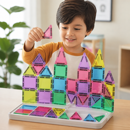 Kompakta Magnetiska Plattor – 40-Delars Montessori Reseset