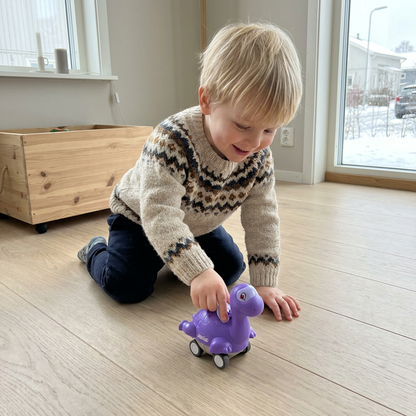 Press & Go Dinosauriebilar – Rullande Dinosaurieleksaker för Barn