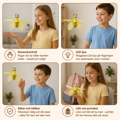 Handstyrd flygande bileksak med rörelsesensor och LED-ljus