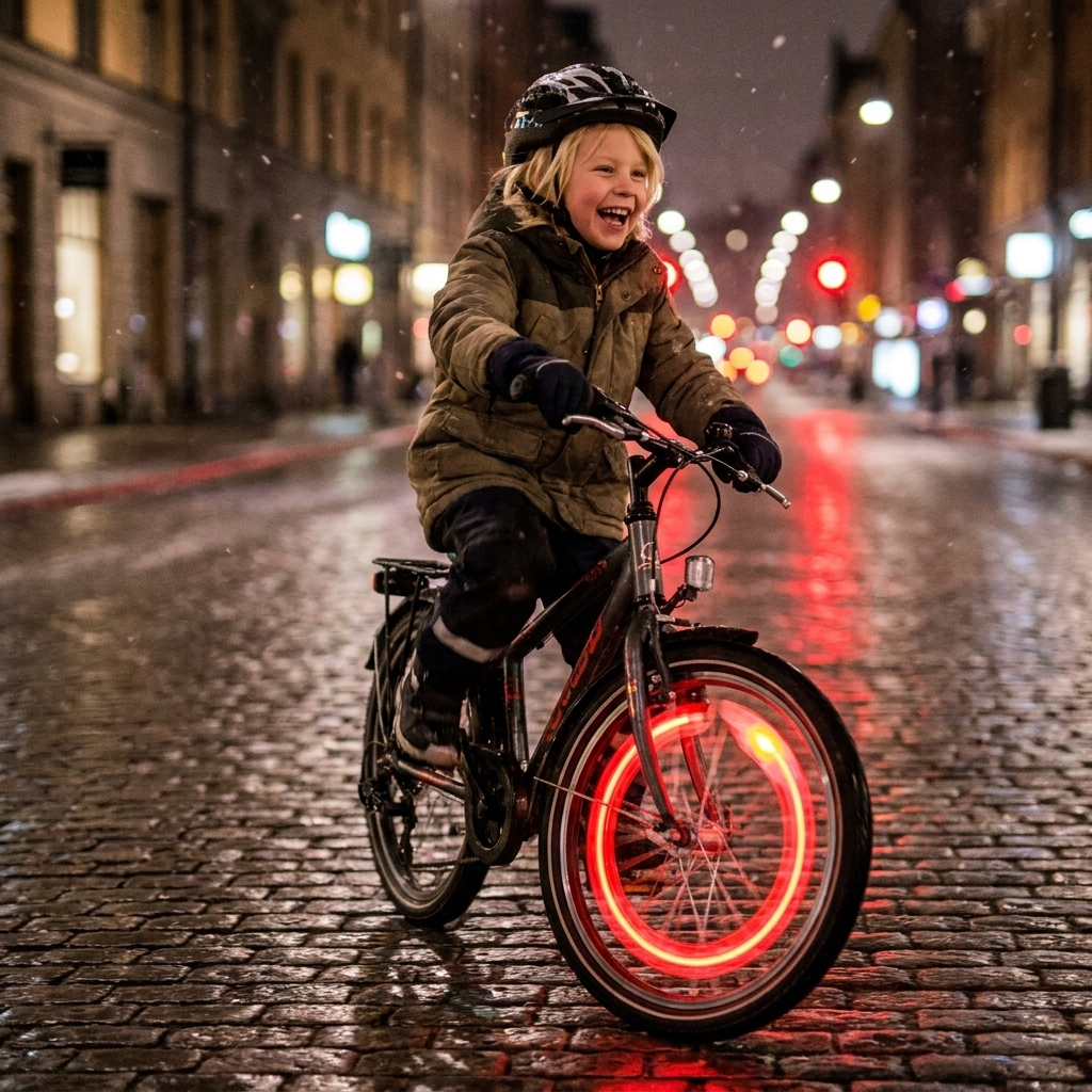 Färgglada LED-ekerslampor för cykelhjul