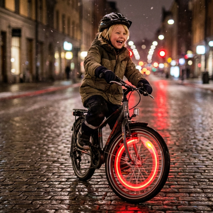 Färgglada LED-ekerslampor för cykelhjul