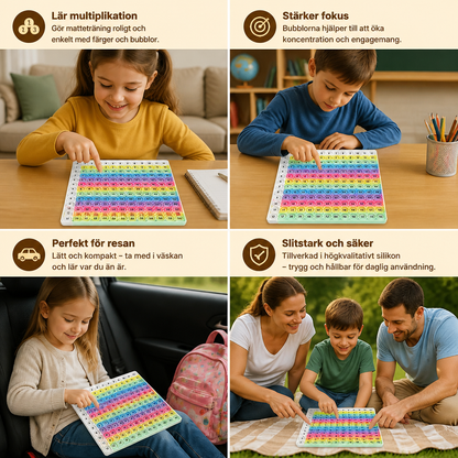 Rainbow Pop Math – Lärleksak för Multiplikation med Fidget-Effekt