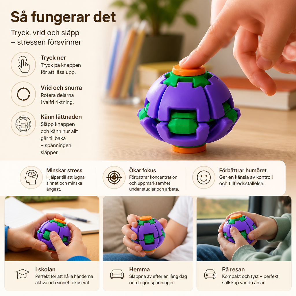 Roterande Antistress Avslappningsboll