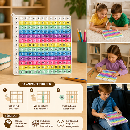 Rainbow Pop Math – Lärleksak för Multiplikation med Fidget-Effekt