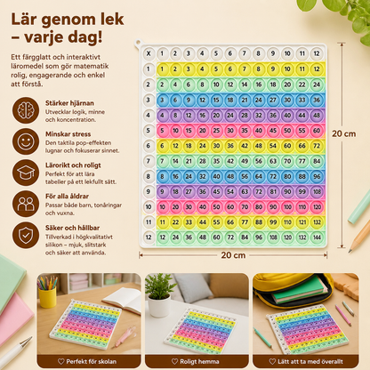 Rainbow Pop Math – Lärleksak för Multiplikation med Fidget-Effekt