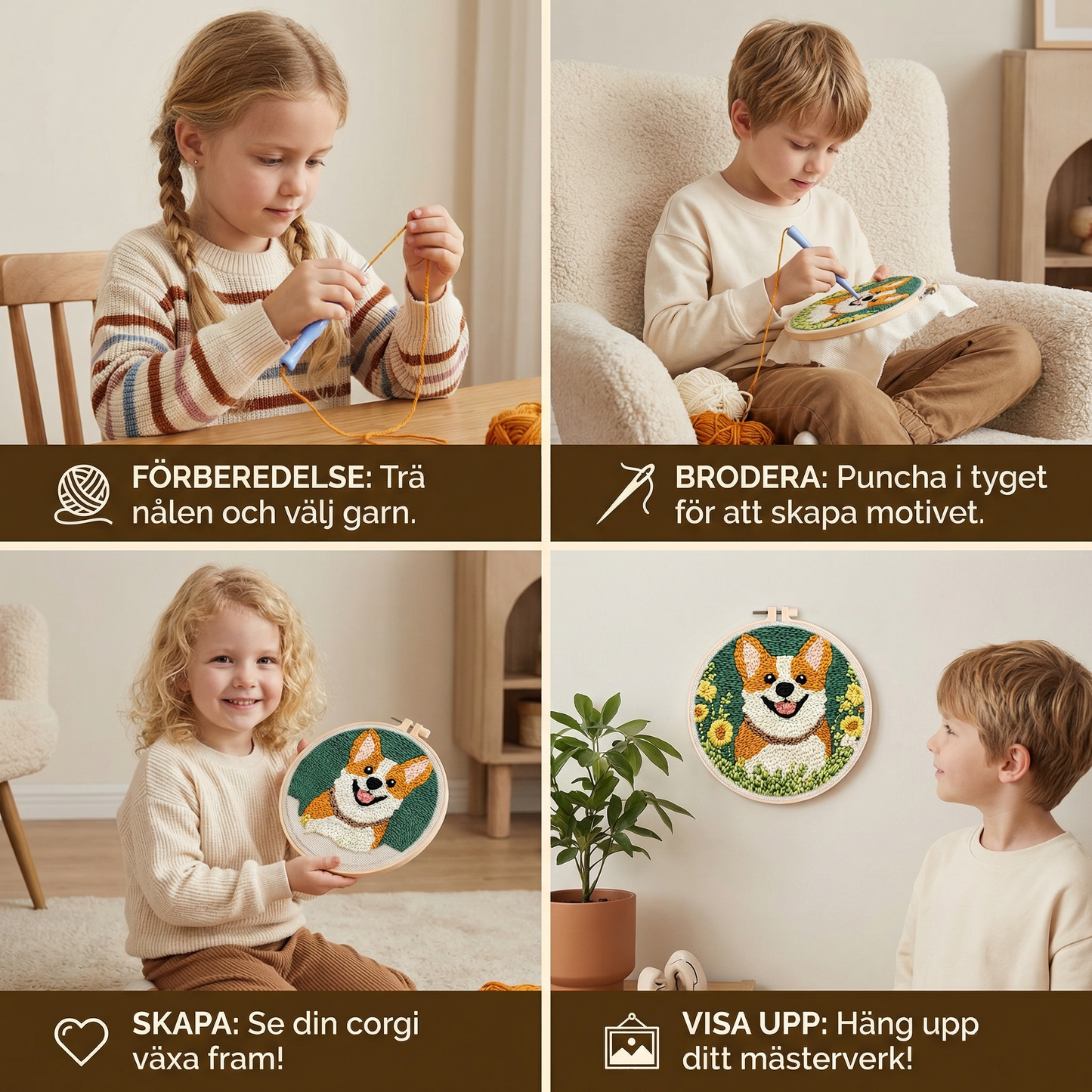 DIY Stansnålsbroderiset – Nybörjarkit med Fina Motiv