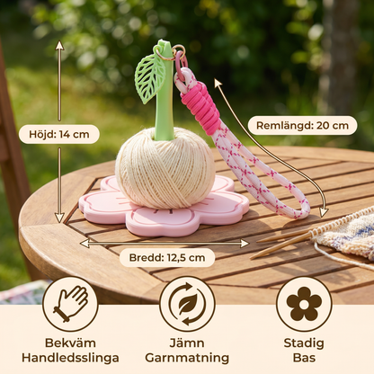 Bärbar Handledsgarnhållare med Slynga för Stickning och Virkning