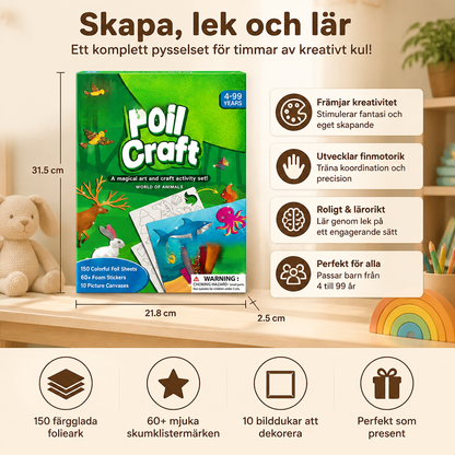 DIY-Foliepysselset – Rent Djurpyssel För Barn