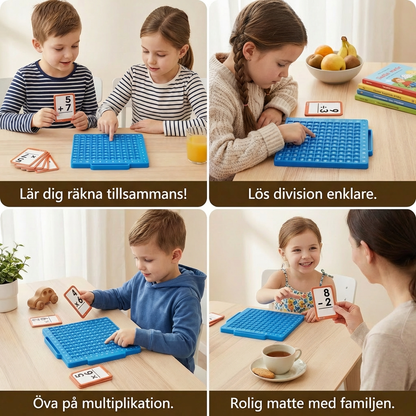 Matematiska lärkort med räknebräda – Addition, subtraktion, multiplikation och division