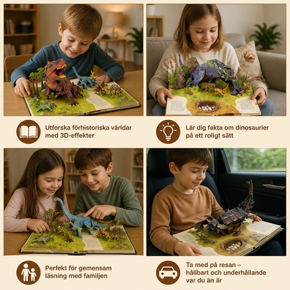 Interaktiv 3D Dinosaurie Pop-Up-Encyklopedi