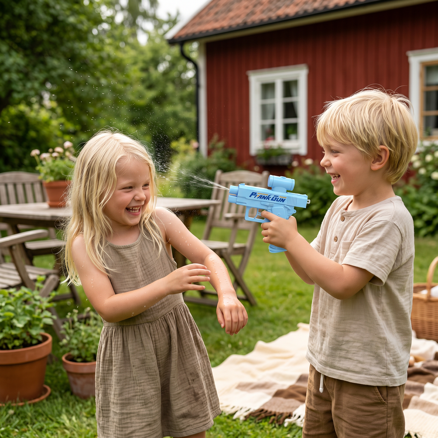Dubbelsidig sprayvattenpistol för barn – Mini rolig vattenleksak