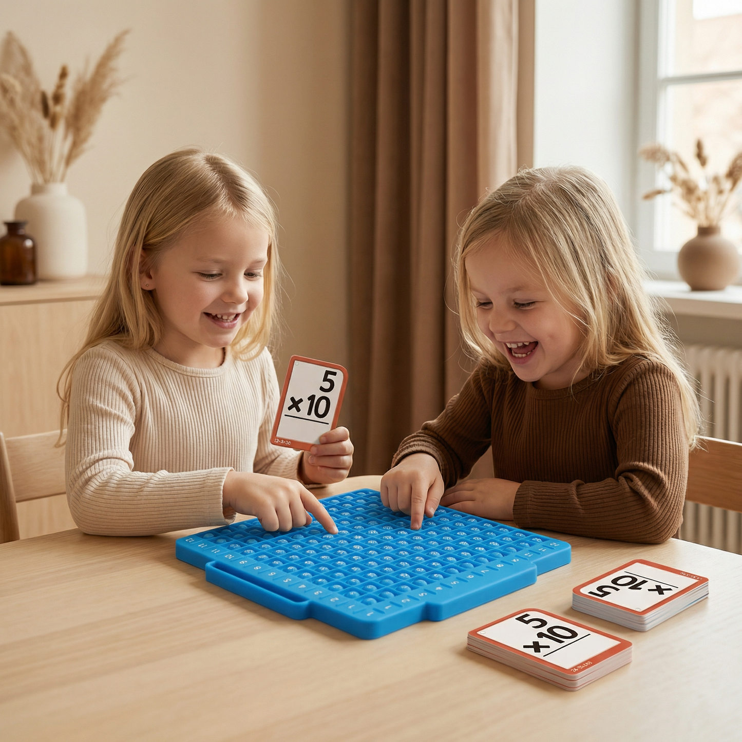 Matematiska lärkort med räknebräda – Addition, subtraktion, multiplikation och division