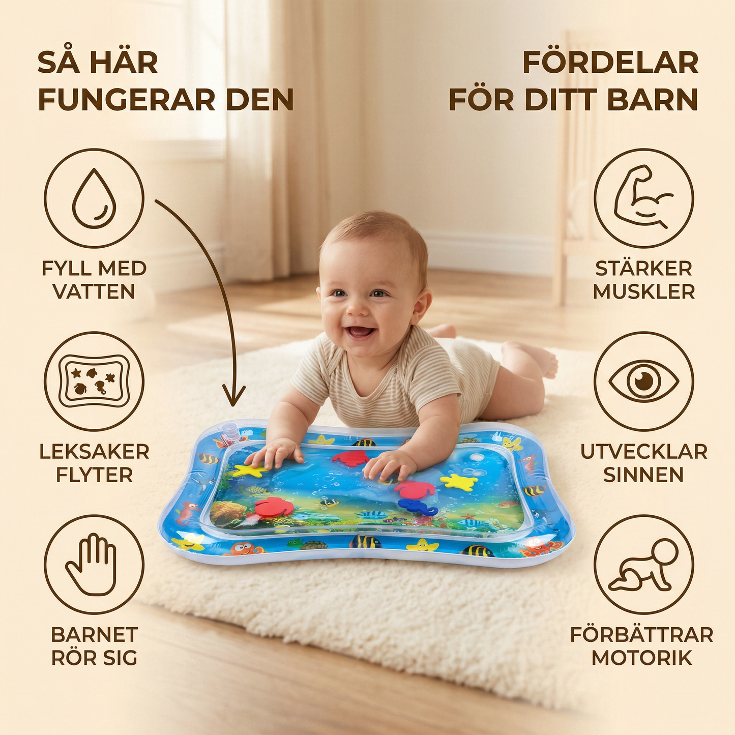 Vattenmatta – Magträning för barn