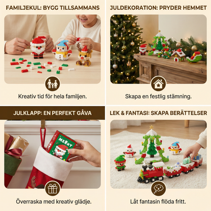 Kreativa byggklossar i julfigurer – kul för hela familjen