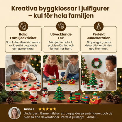 Kreativa byggklossar i julfigurer – kul för hela familjen