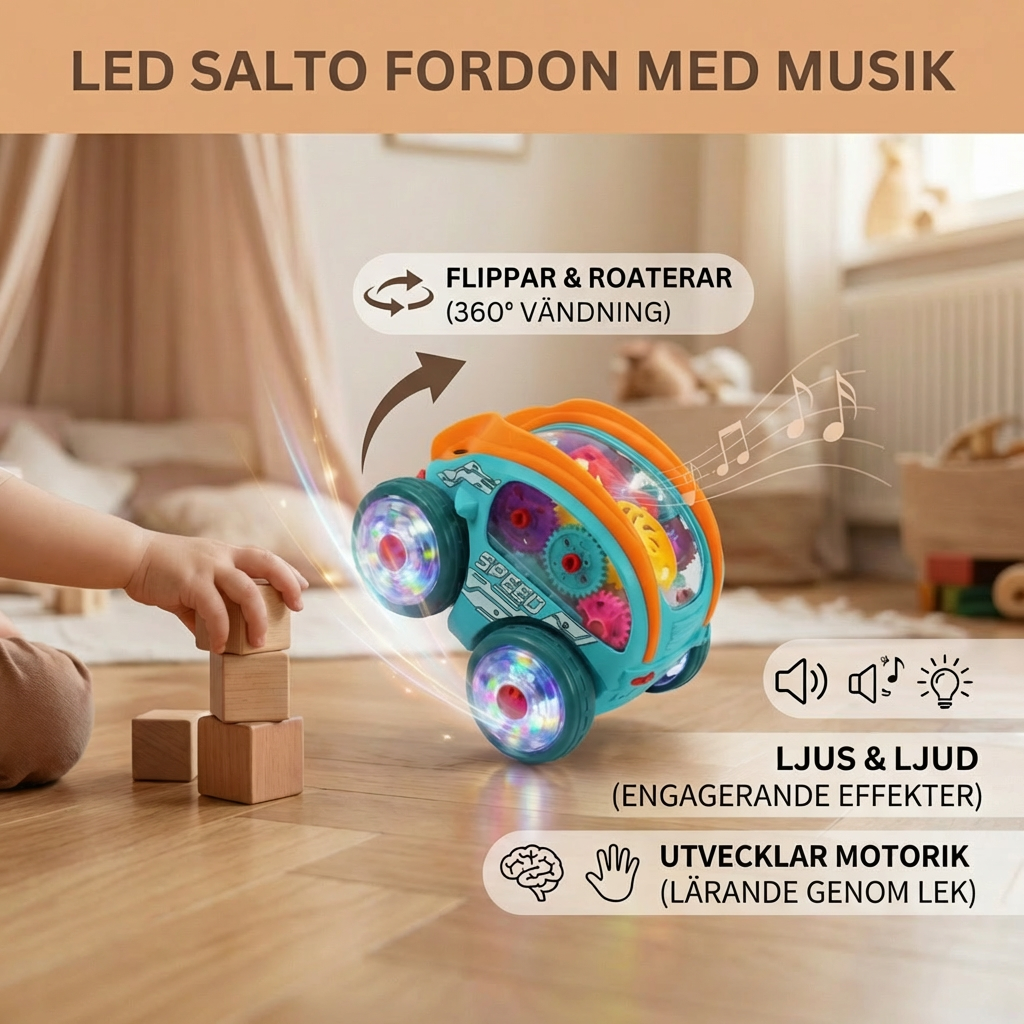 LED Salto-Fordon Med Musik