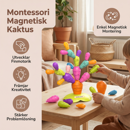 Montessori Magnetisk Kaktusleksak