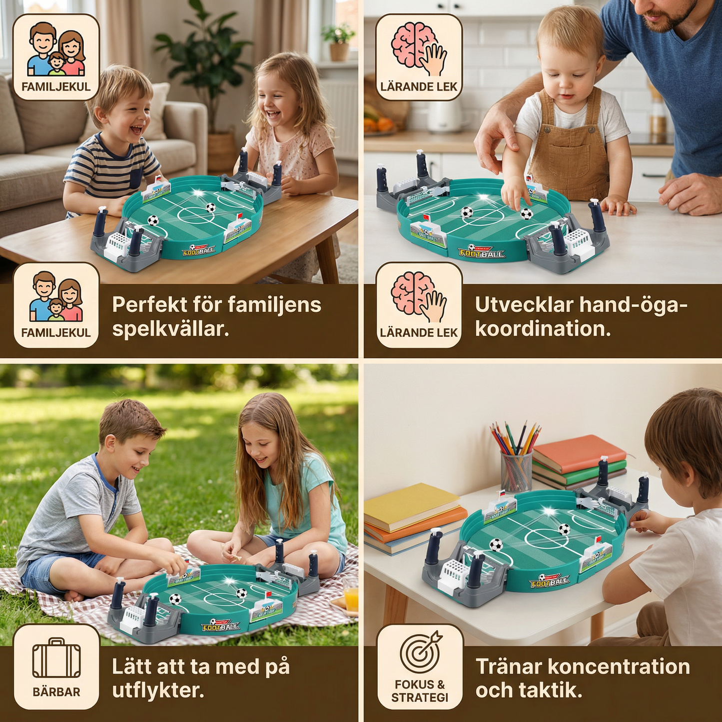 Mini bordfotboll-set