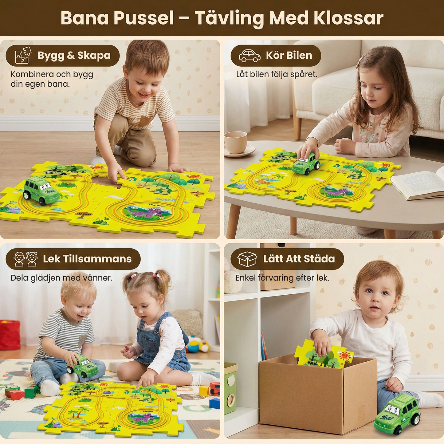 Bana pussel – tävling med klossar