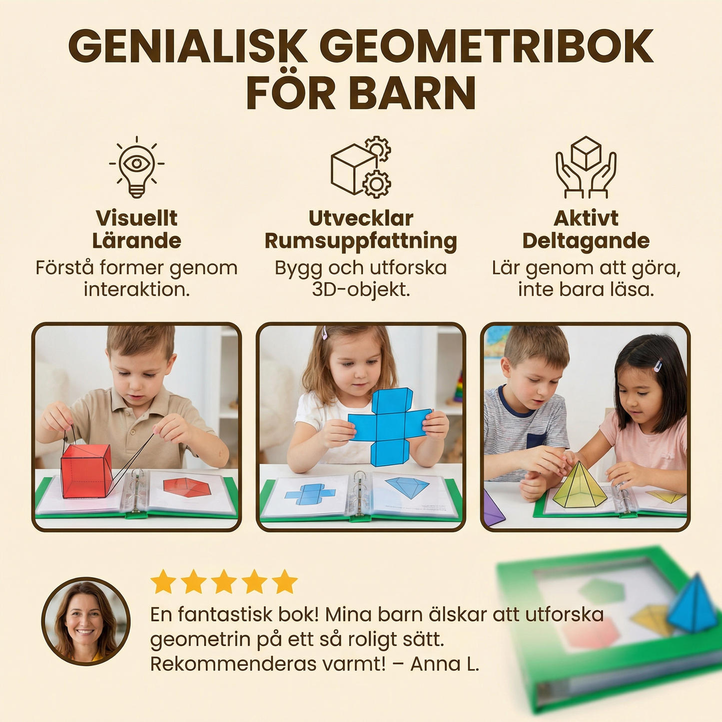 Genial geometri­bok för barn