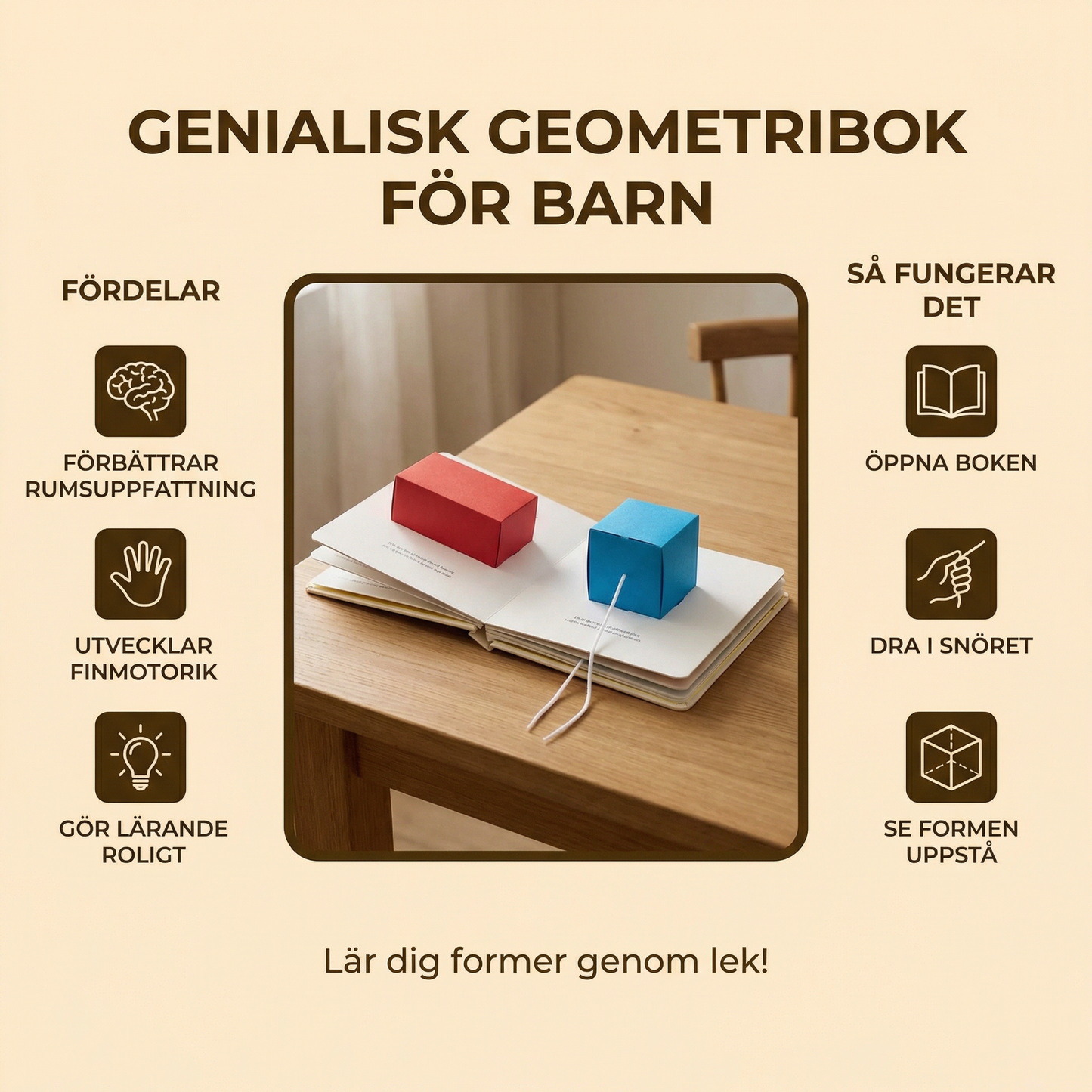 Genial geometri­bok för barn