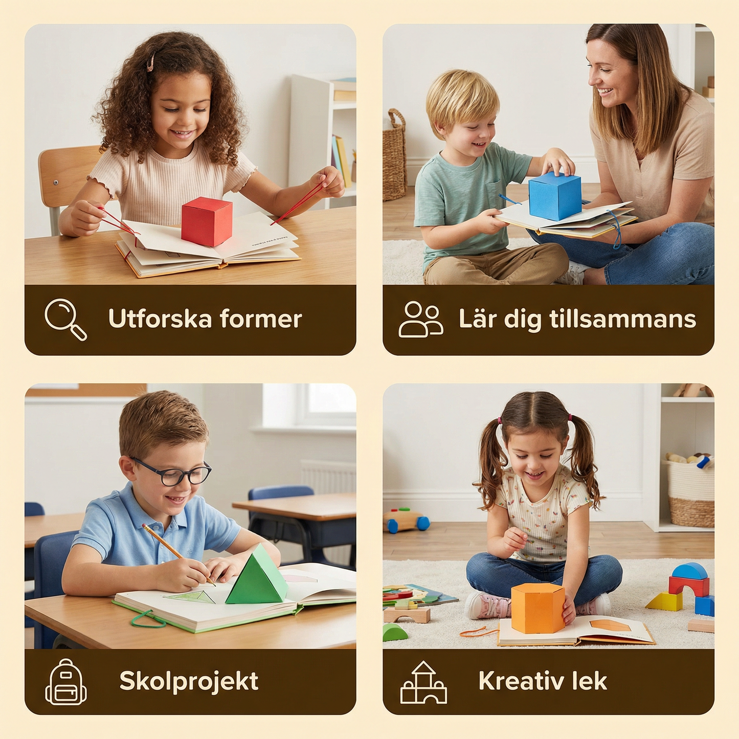 Genial geometri­bok för barn