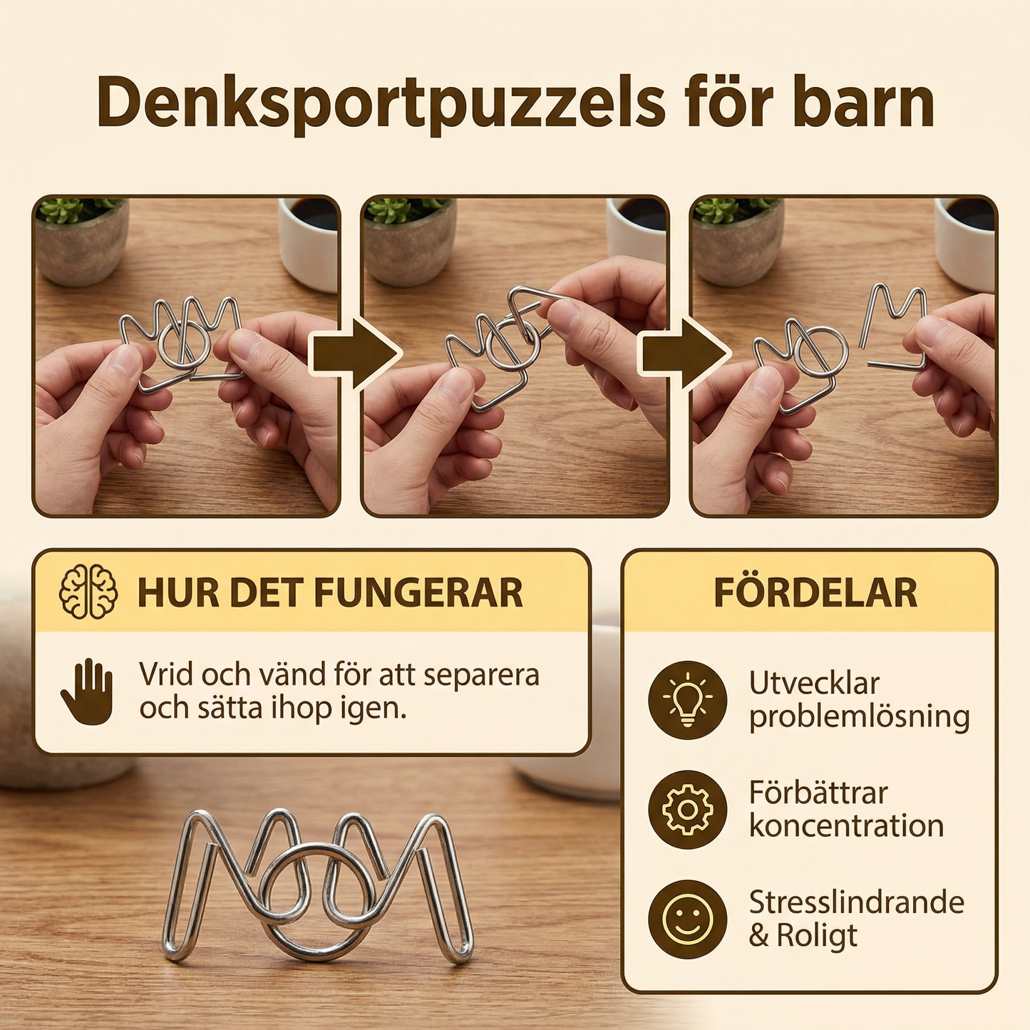 Metallpusselringset ⎜ Hjärngymnastik