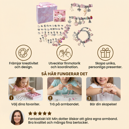 DIY-kit för att göra charmarmband ⎜ Smyckestillverkningsset