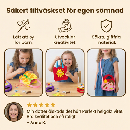 Säkert filtväskset för egen sömnad
